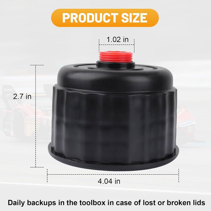 AFZZ Gas Cans, Fuels Replacement Jug Cap, Racing Fuel 3042 Replacement Cap for 5 Gallon Racing Fuel Jugs, Gas Cans, Fuel Tank Cap - 4 Pack - Image 3